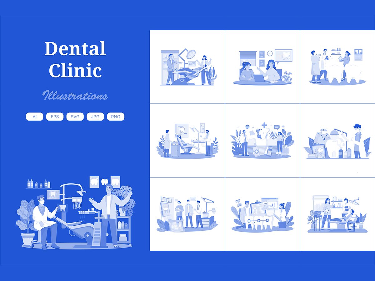 M639_ Dental Clinic Illustration Pack 1