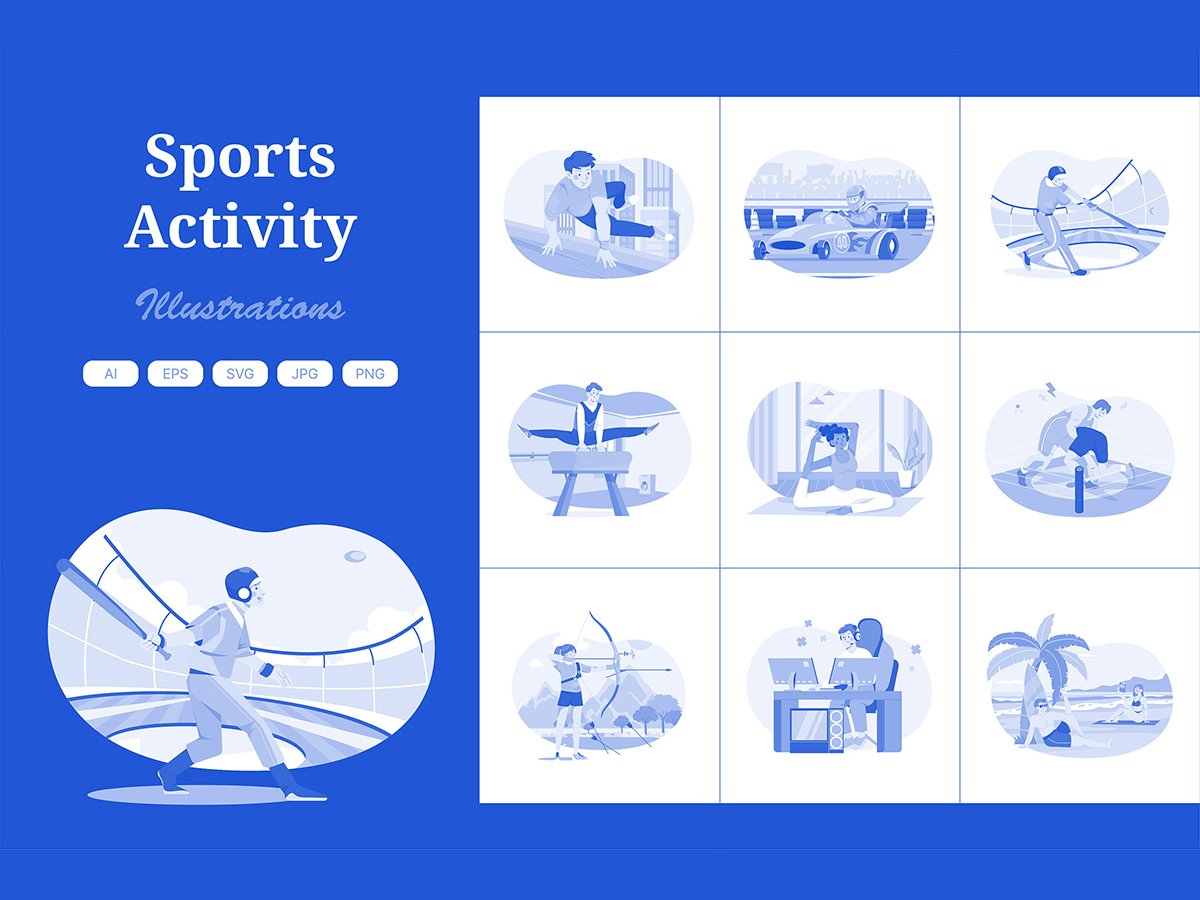 M634_Sports Activity Illustration Pack 1