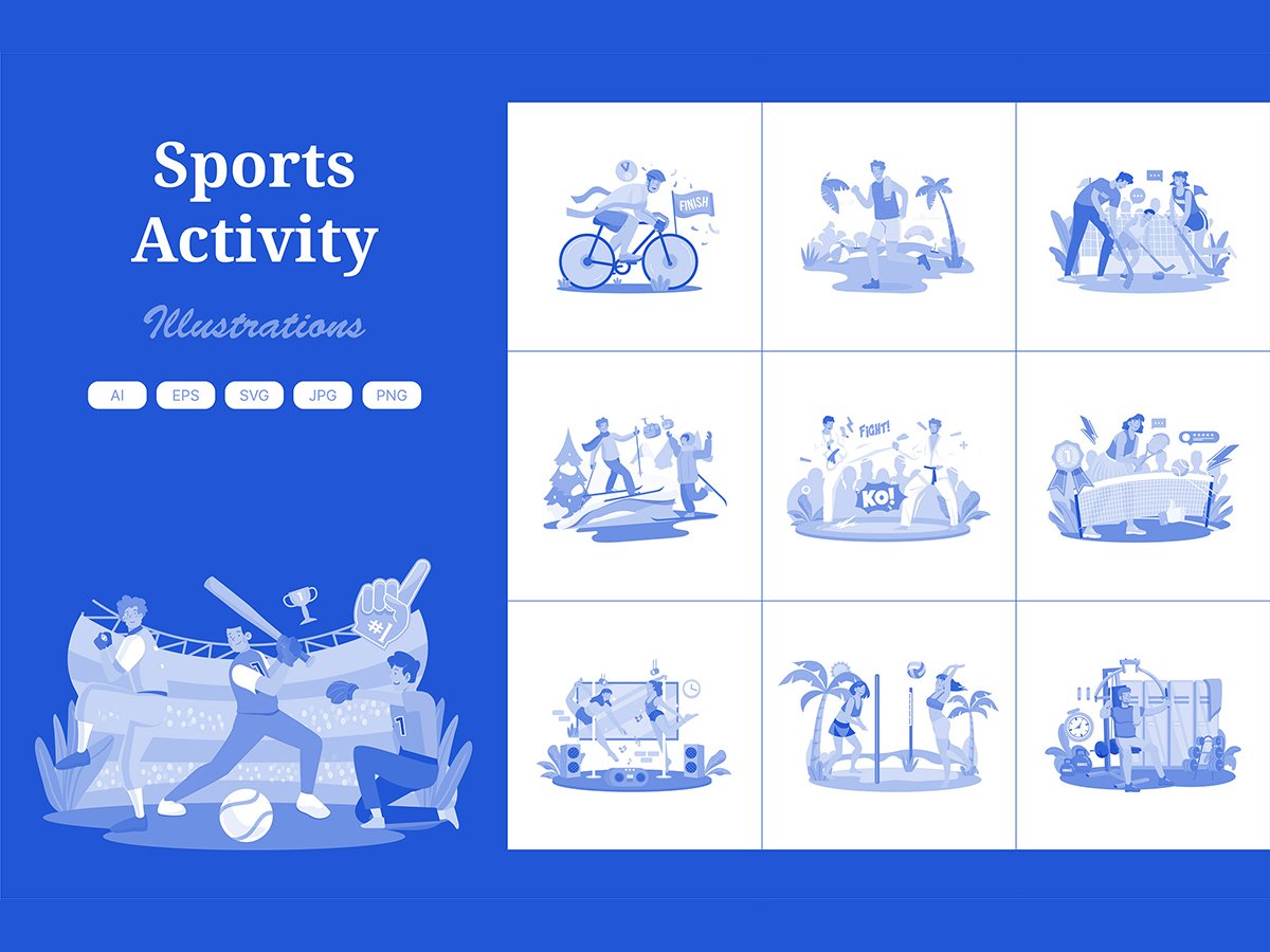 M629_Sports Activity Illustration Pack 3