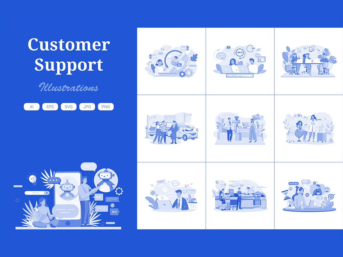 M628_Customer Support Illustration Pack 3