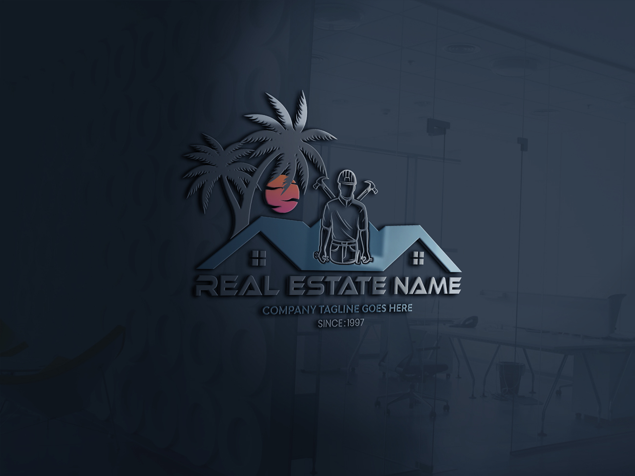 Real Estate Logo Template-Construction Logo-Property Logo Design...49