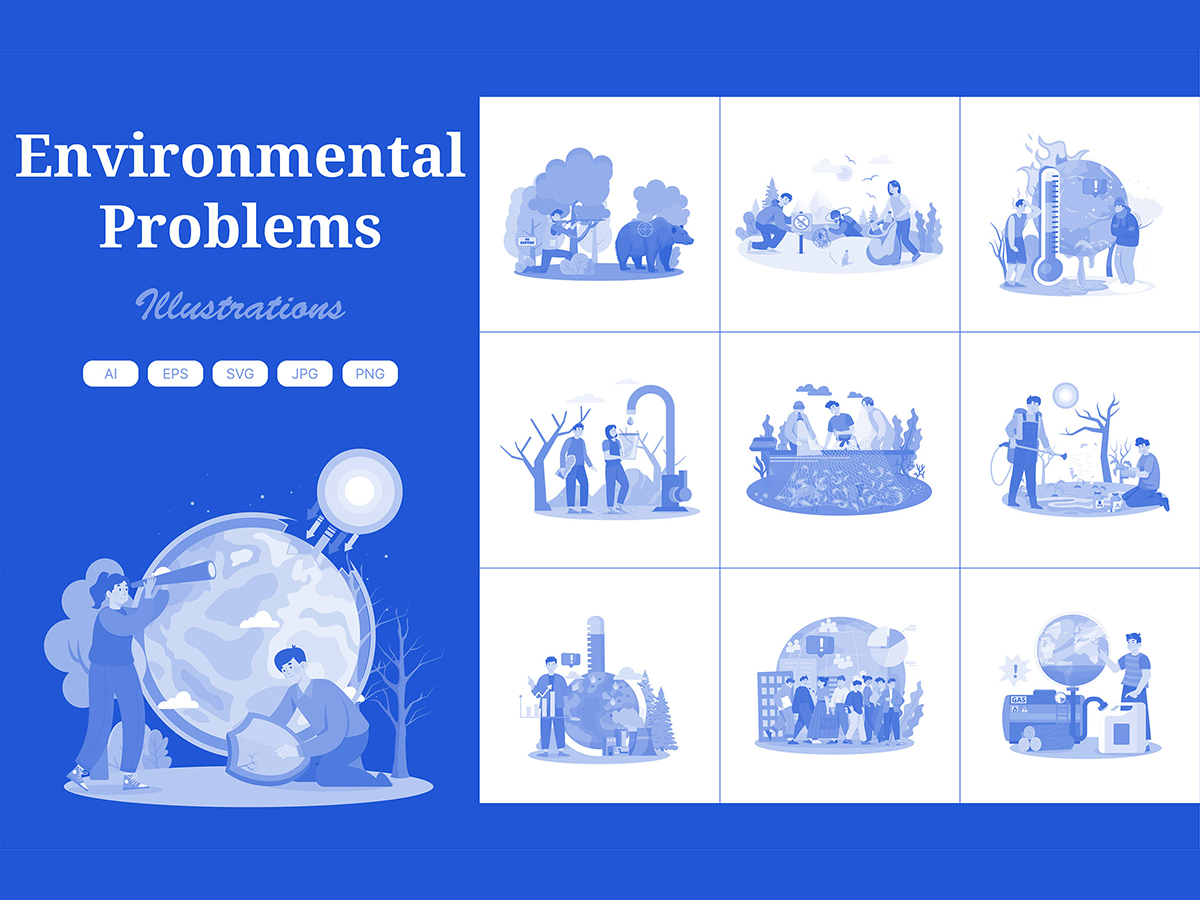 M622_ Environmental Problems Illustration Pack 3
