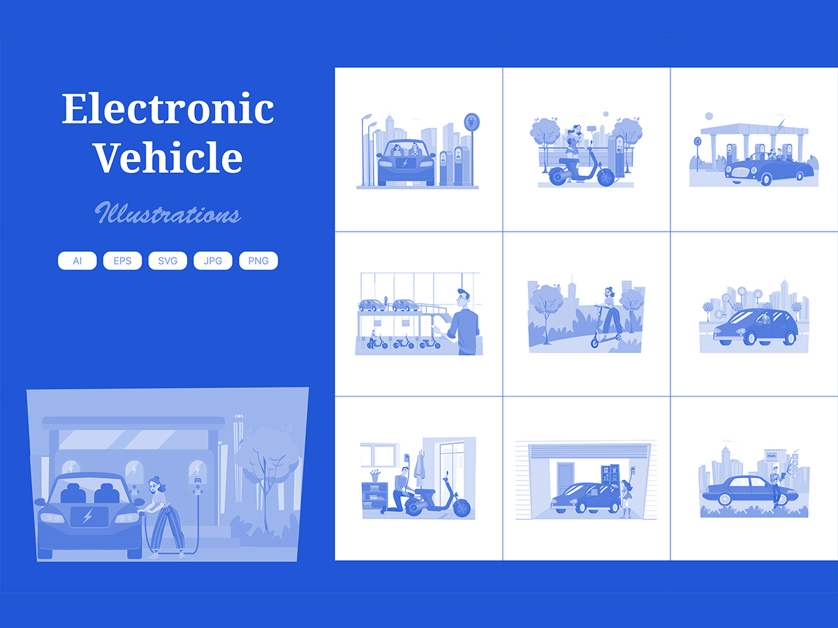 M619_ Electronic Vehicle Illustration Pack 1