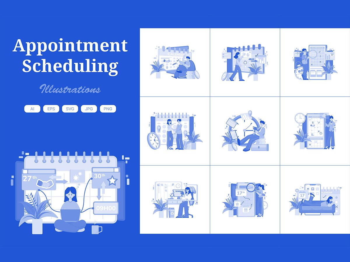 M616_ Appointment Scheduling Illustration Pack 1