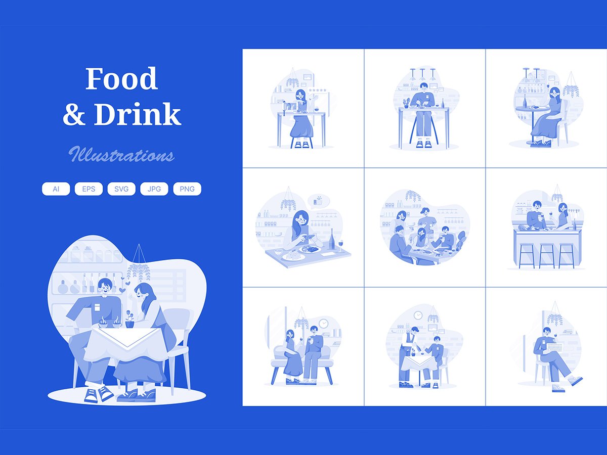 M613_ Food And Drink Illustration Pack 2