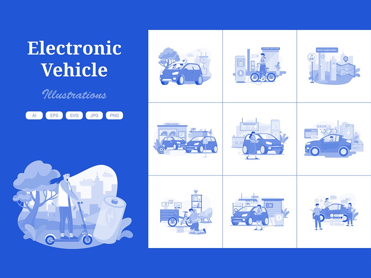 M608_ Electronic Vehicle Illustration Pack 3