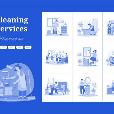 House Clean Illustrations Templates 408850