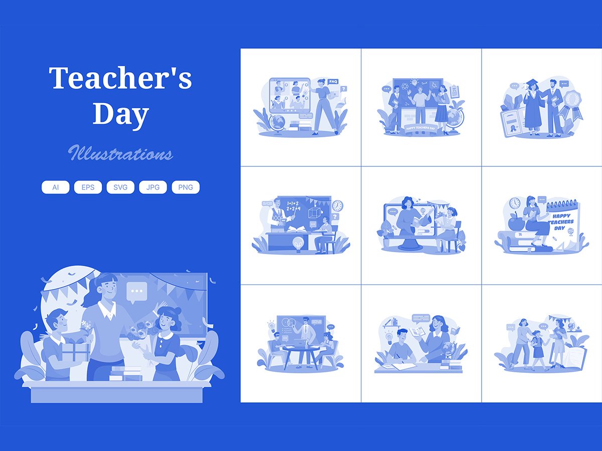 M602_ Teacher's Day Illustration Pack 1