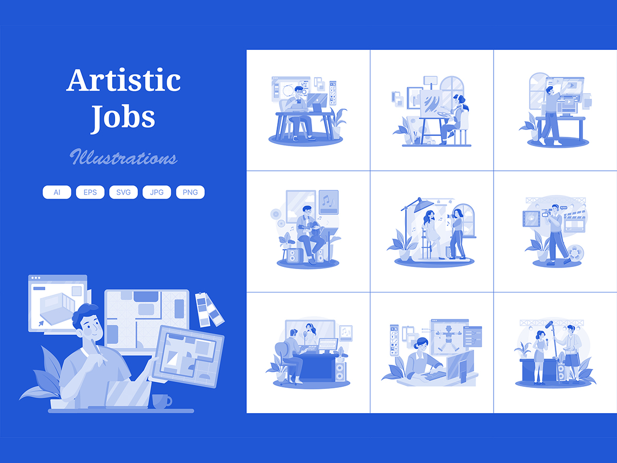 M591_ Artistic Jobs Illustration Pack 1