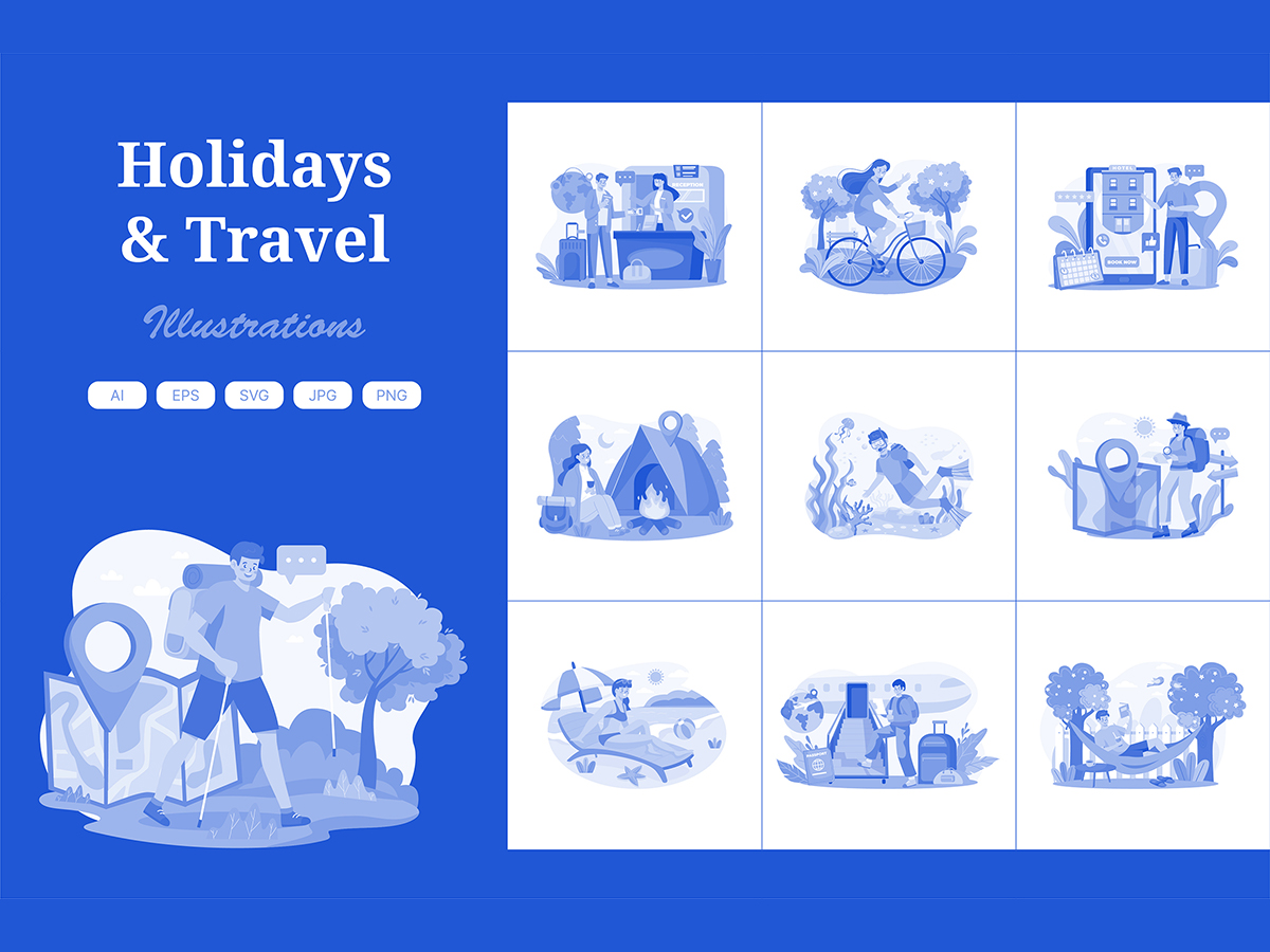 M589_ Holidays Illustration Pack 1