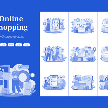 Shopping Online Illustrations Templates 408879
