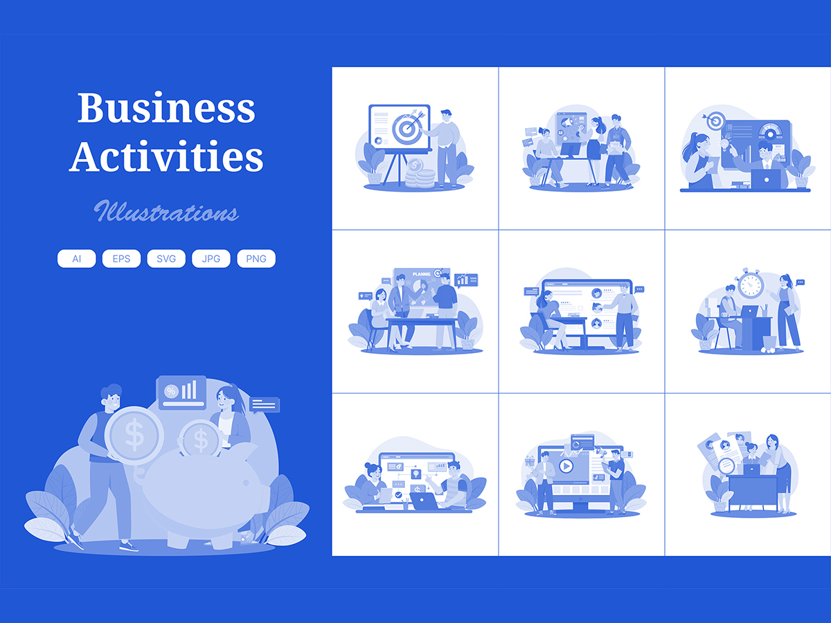 M581_ Business Activities Illustration Pack 2