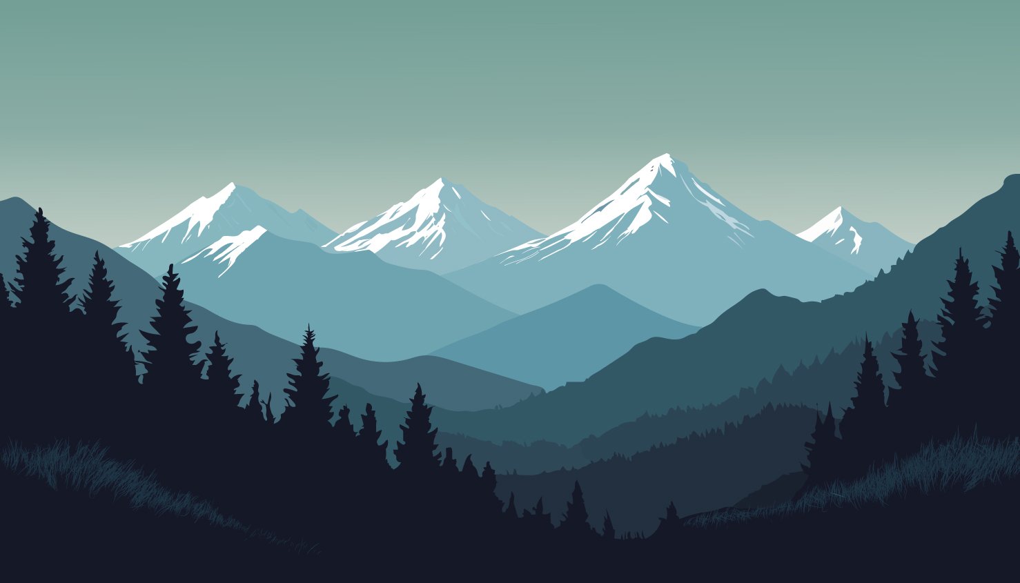 Mountain view - Illustration