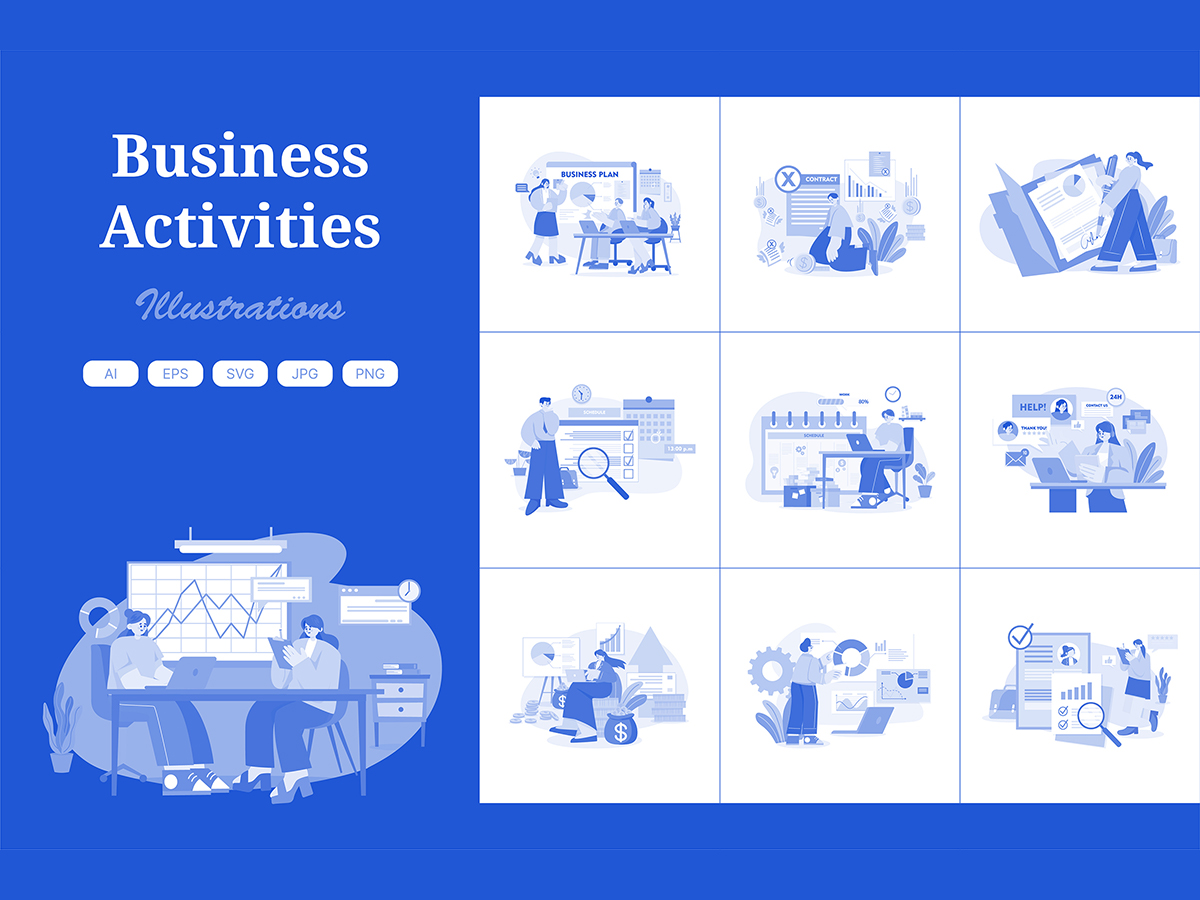 M579_ Business Activities Illustration Pack 3