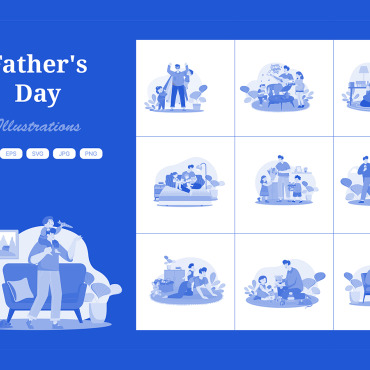 Fatherhood Parenting Illustrations Templates 408951