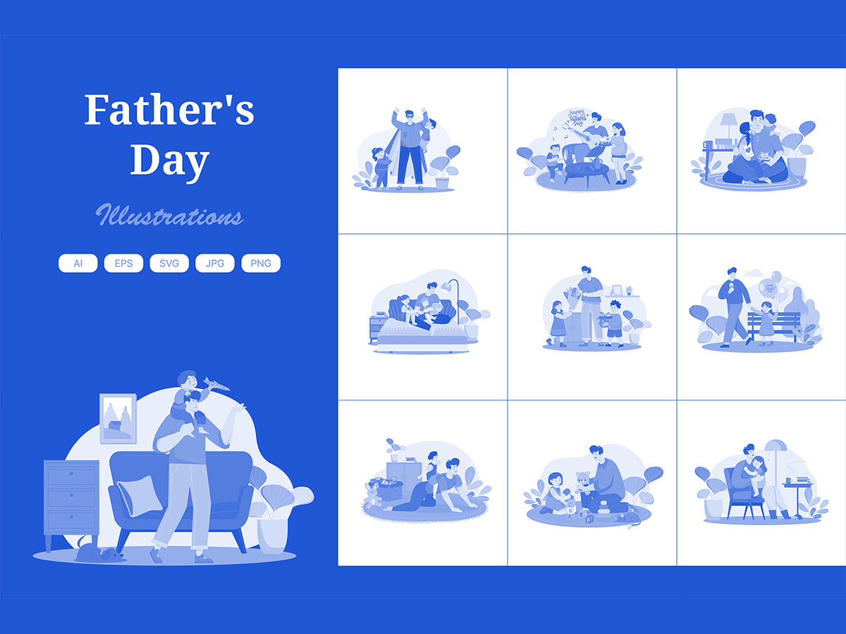 M578_ Father's Day Illustration Pack 2
