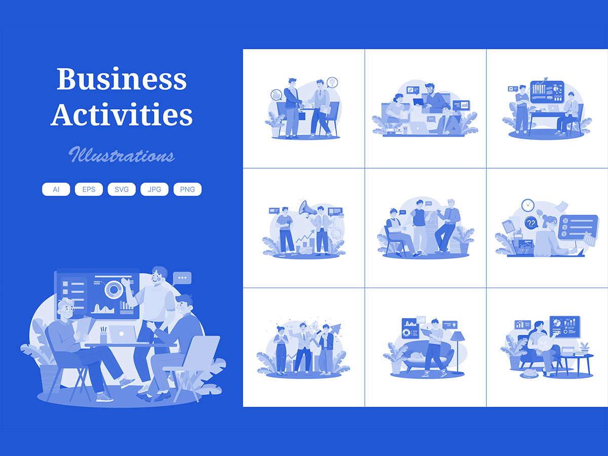 M577_ Business Activities Illustration Pack 3