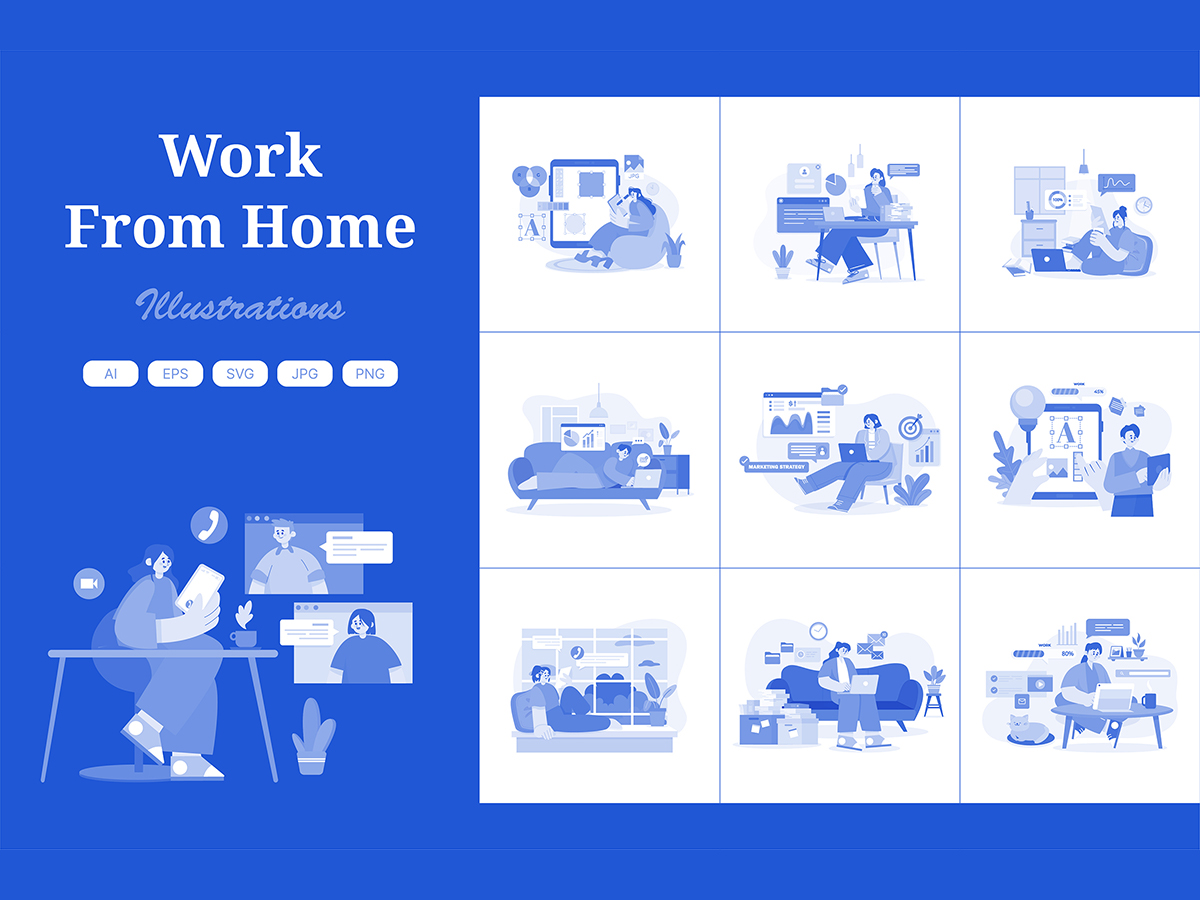 M573_ Work From Home Illustration Pack 2