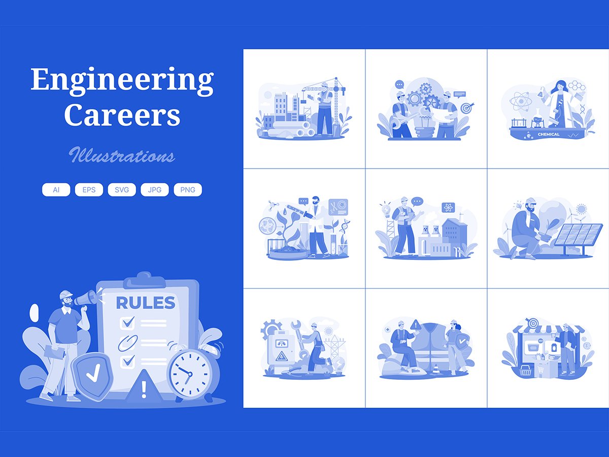 M572_ Engineering Careers Illustration Pack 1