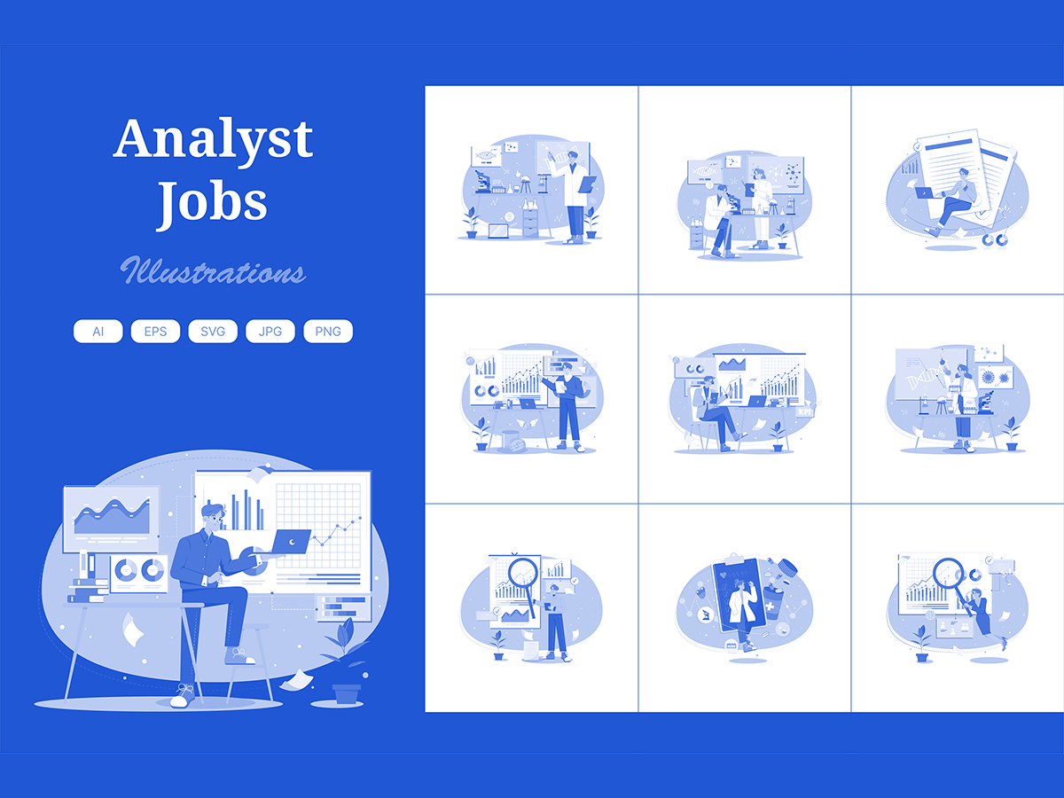 M569_ Data Analyst Illustration Pack 2