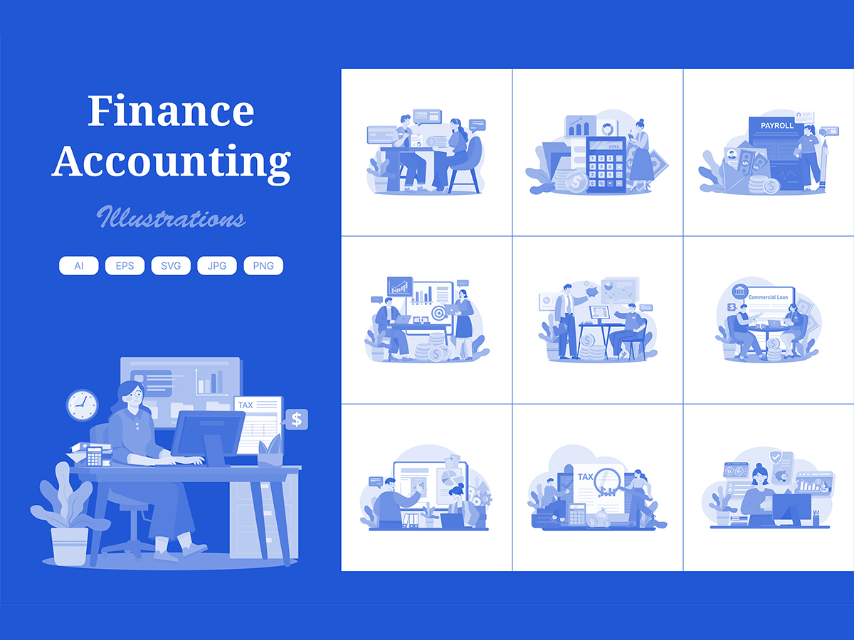 M565_ Finance Accounting Illustration Pack 3