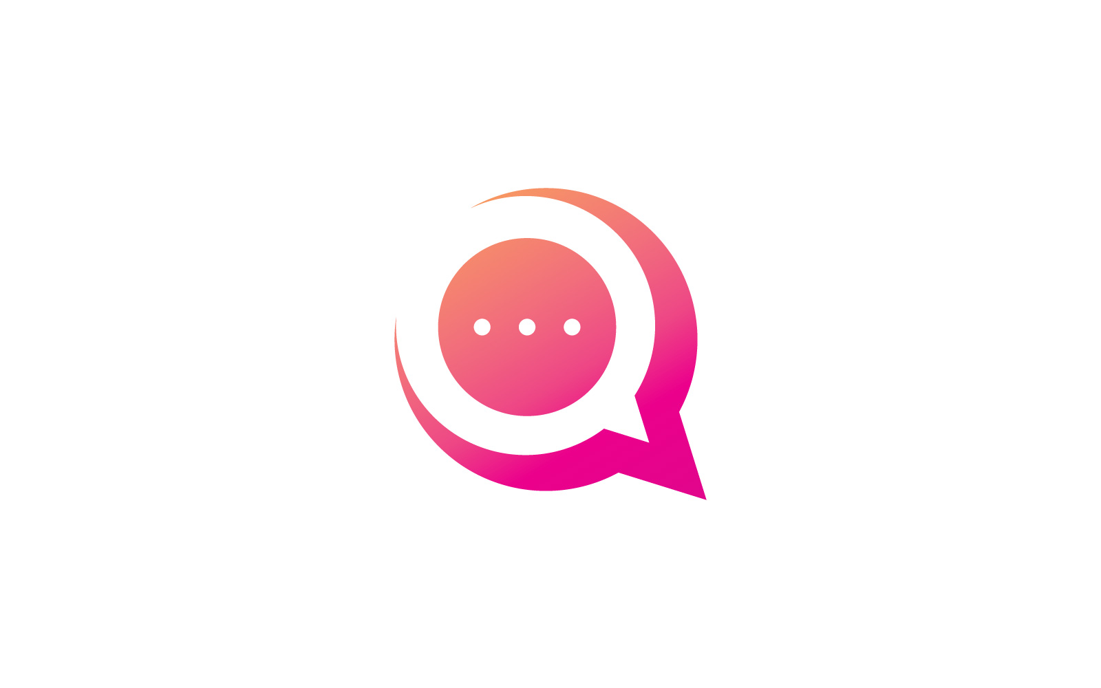 Bubble chat message logo template V 7