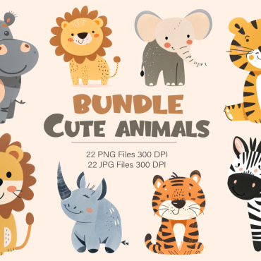 Animals Adorable Illustrations Templates 409038