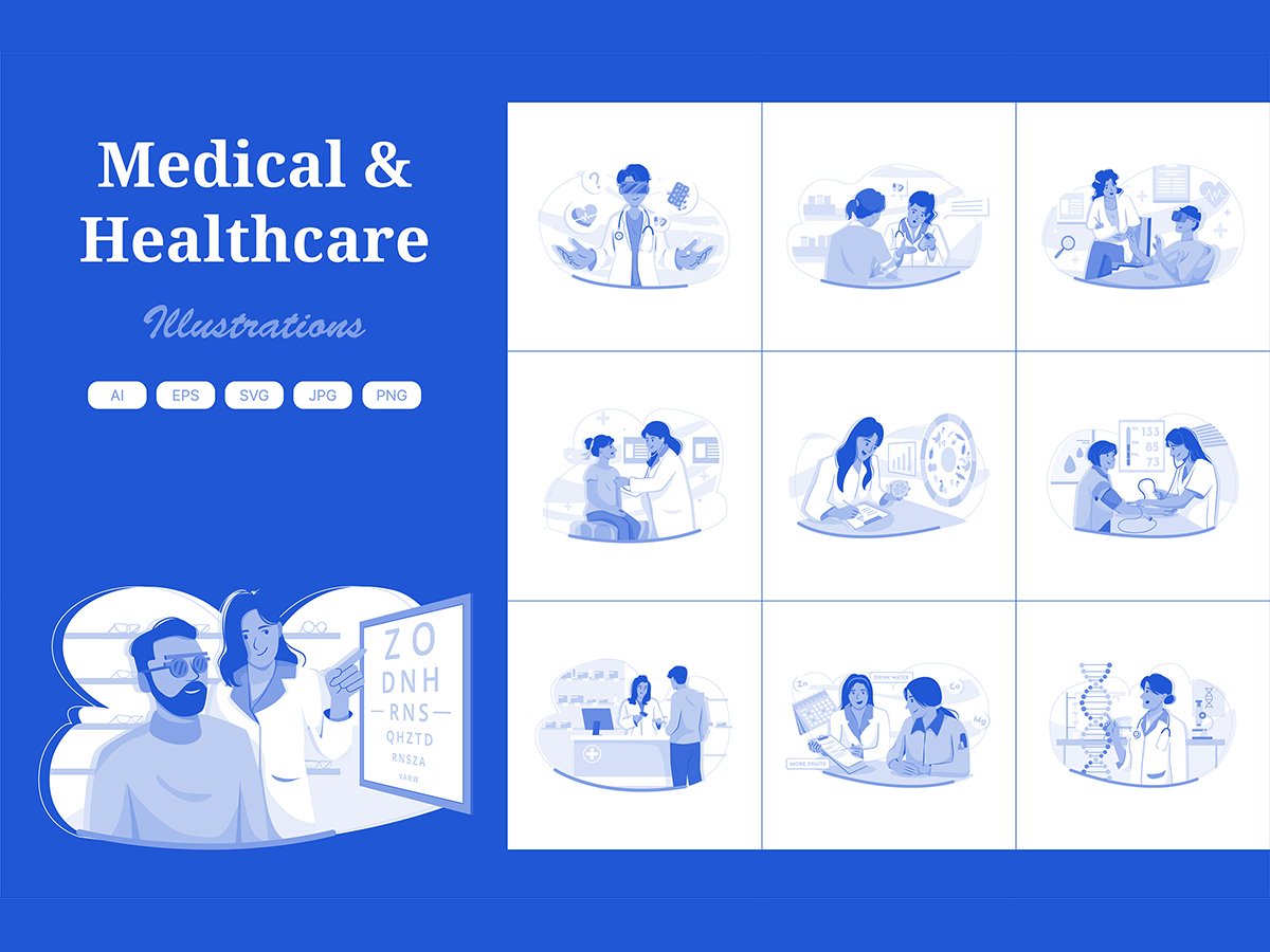 M558_ Medical & Healthcare Illustration Pack 2