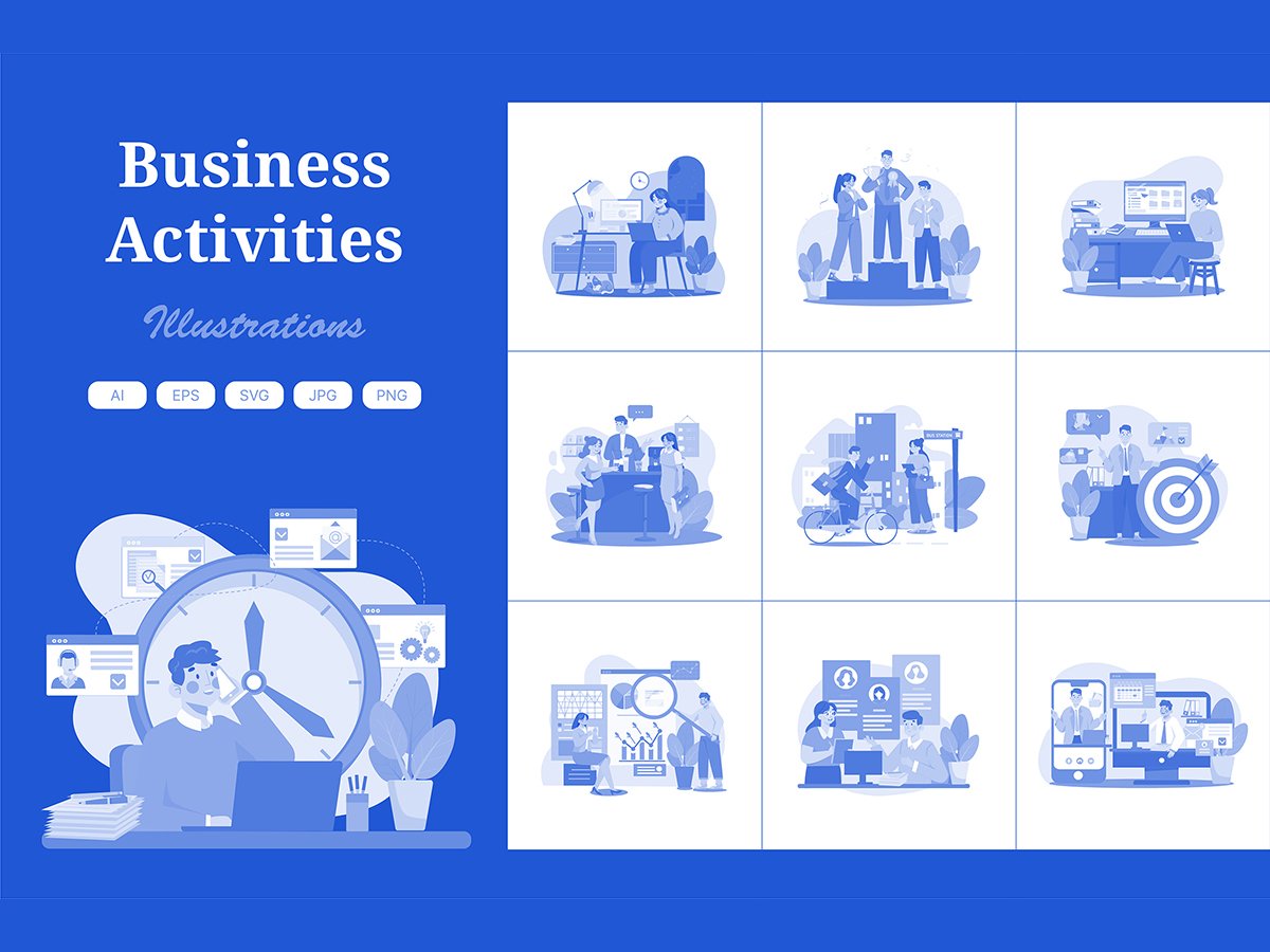 M552_ Business Activities Illustration Pack 3