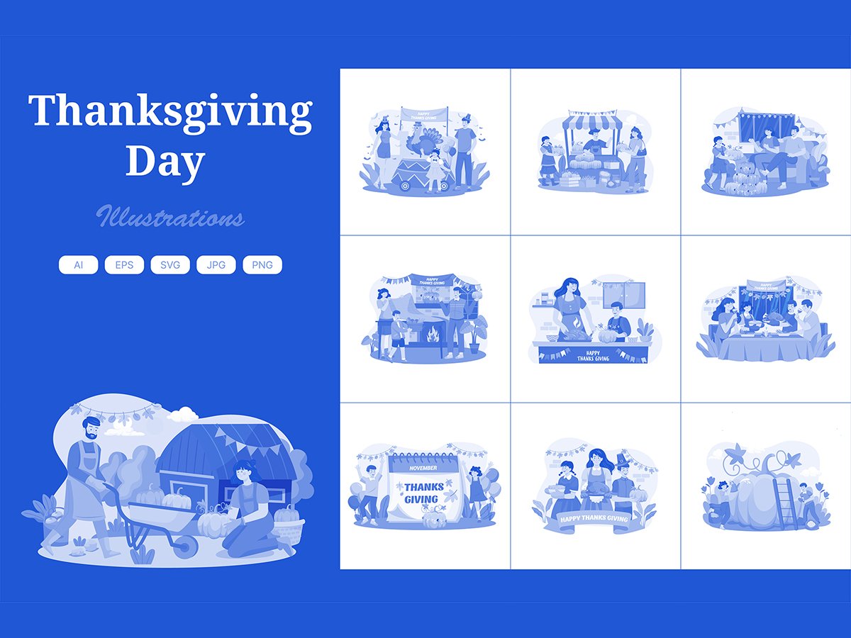 M547_ Thanksgiving Day Illustration Pack 2