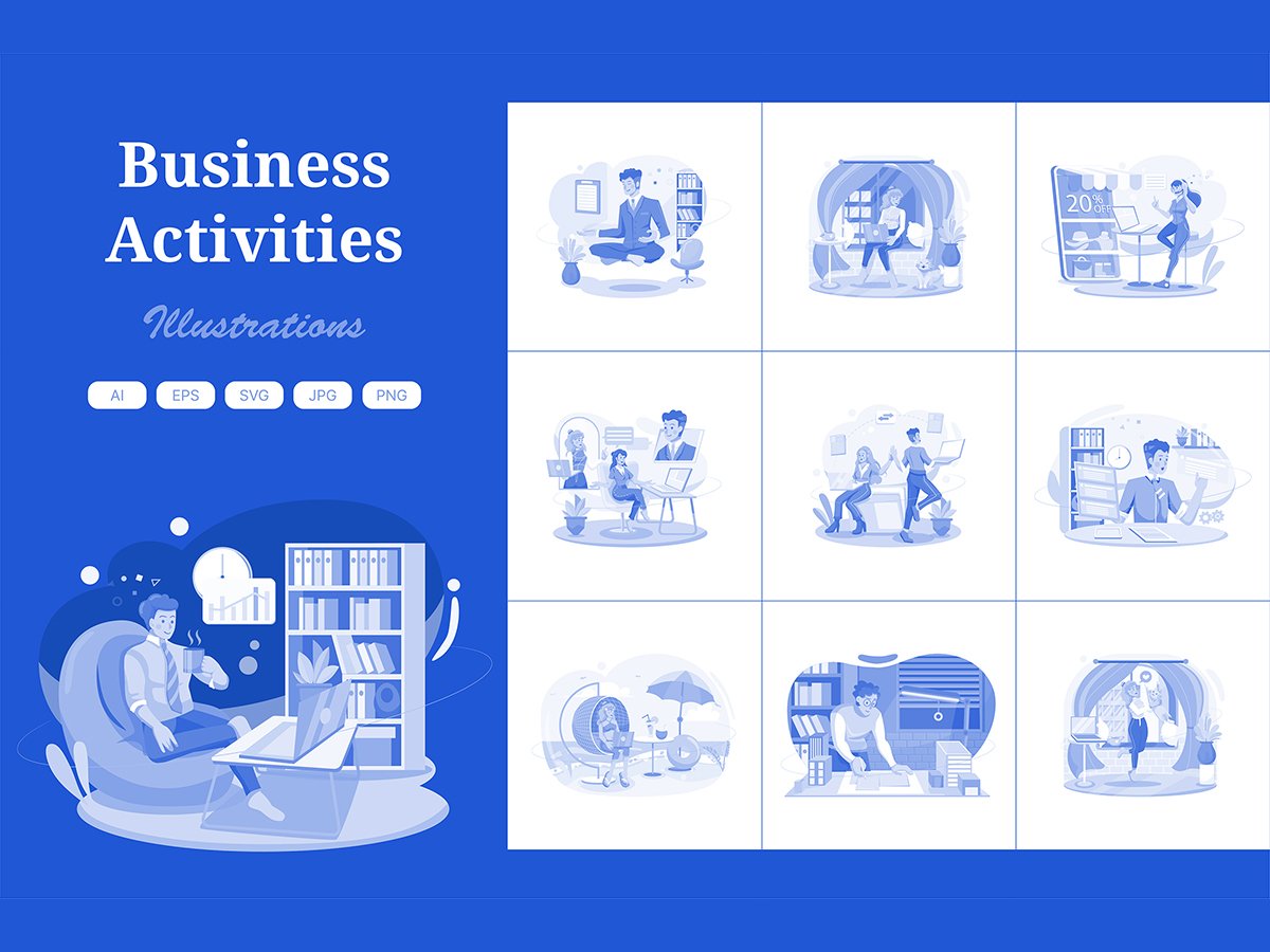 M534_ Business Activities Illustration Pack 2