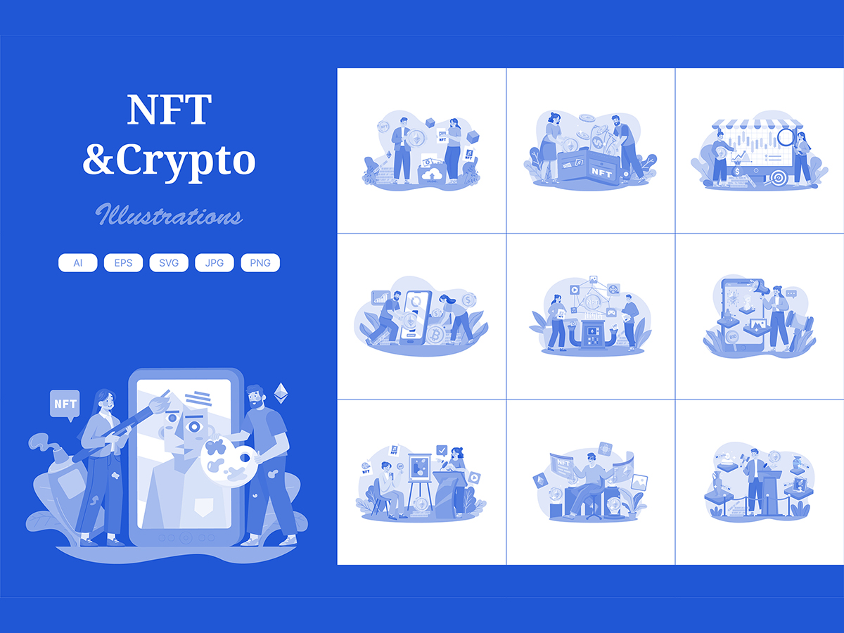 M525_ NFT and Crypto Illustration Pack