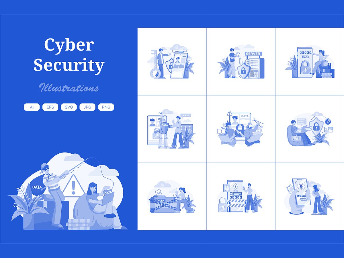 M524_ Cyber Security Illustration Pack 3