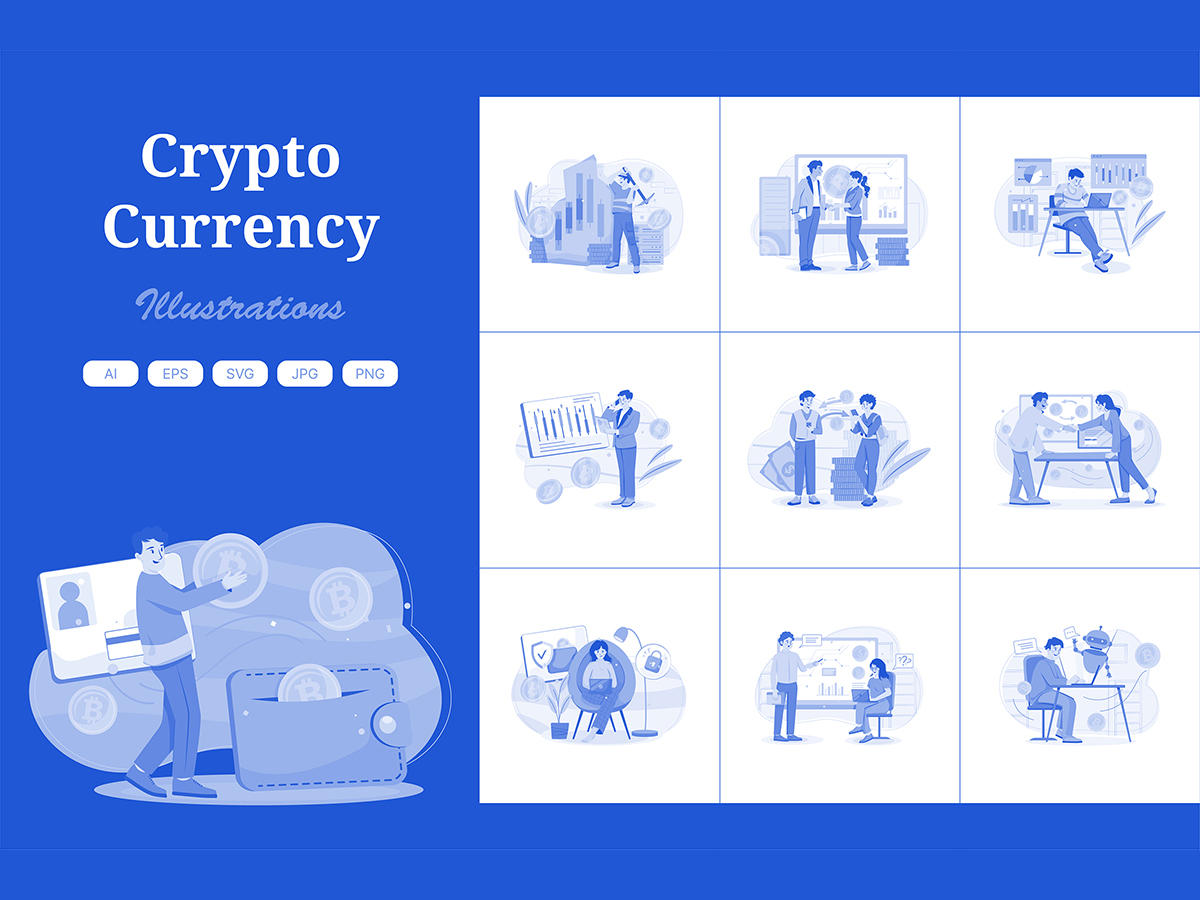 M523_ Cryptocurrency Illustration Pack 3