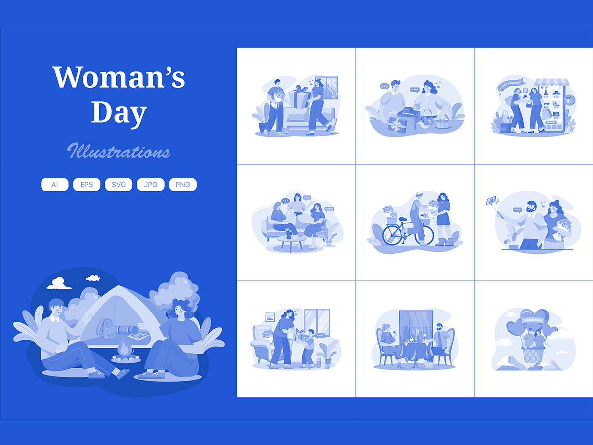 M515_ Woman’s Day Illustration Pack 3