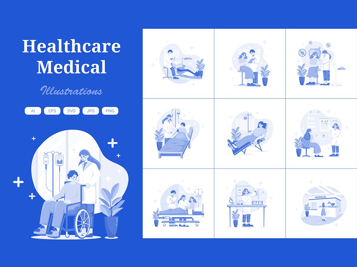 M501_ Healthcare and Medical Illustration Pack 4