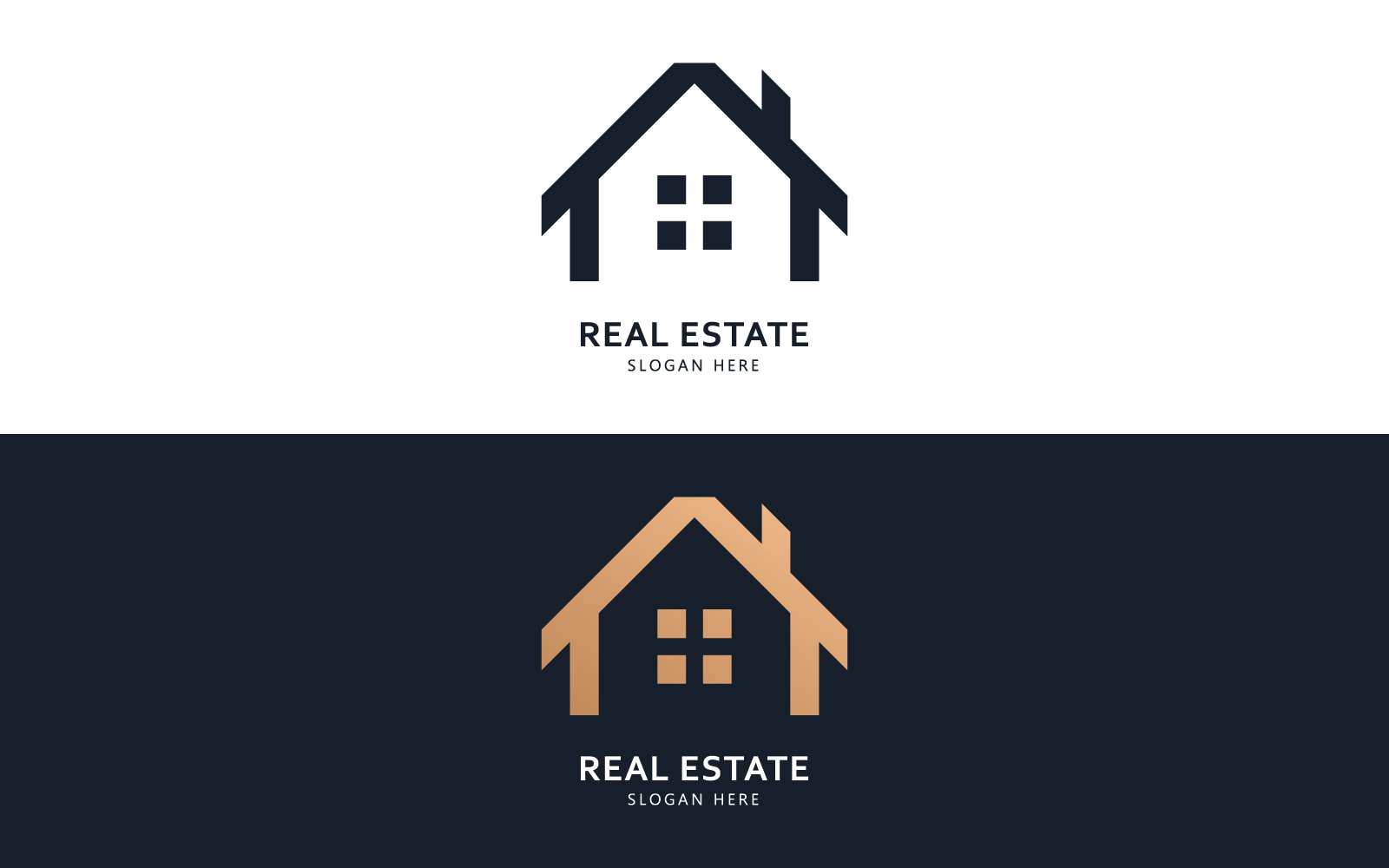 Real estate logo and icon design concept V8