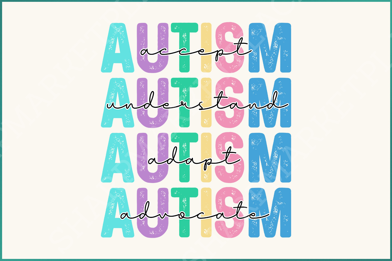 Autism Awareness PNG, Special Education Sublimation Design, Neurodivergent Acceptance, Autism Mom