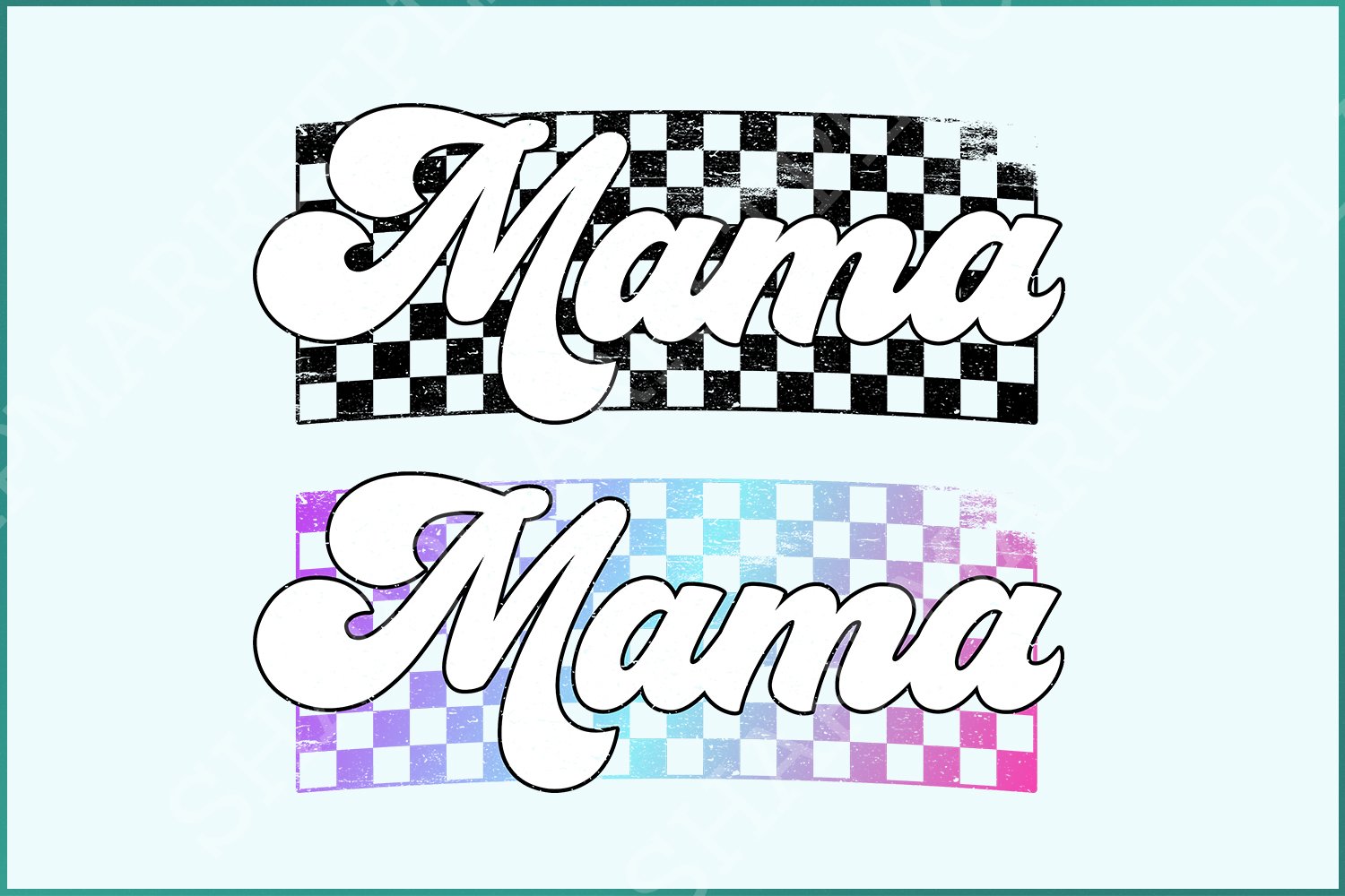 Retro Checkered Mama PNG, Trendy T-Shirt Design, Distressed Mama Sublimation, Mother's Day Gift