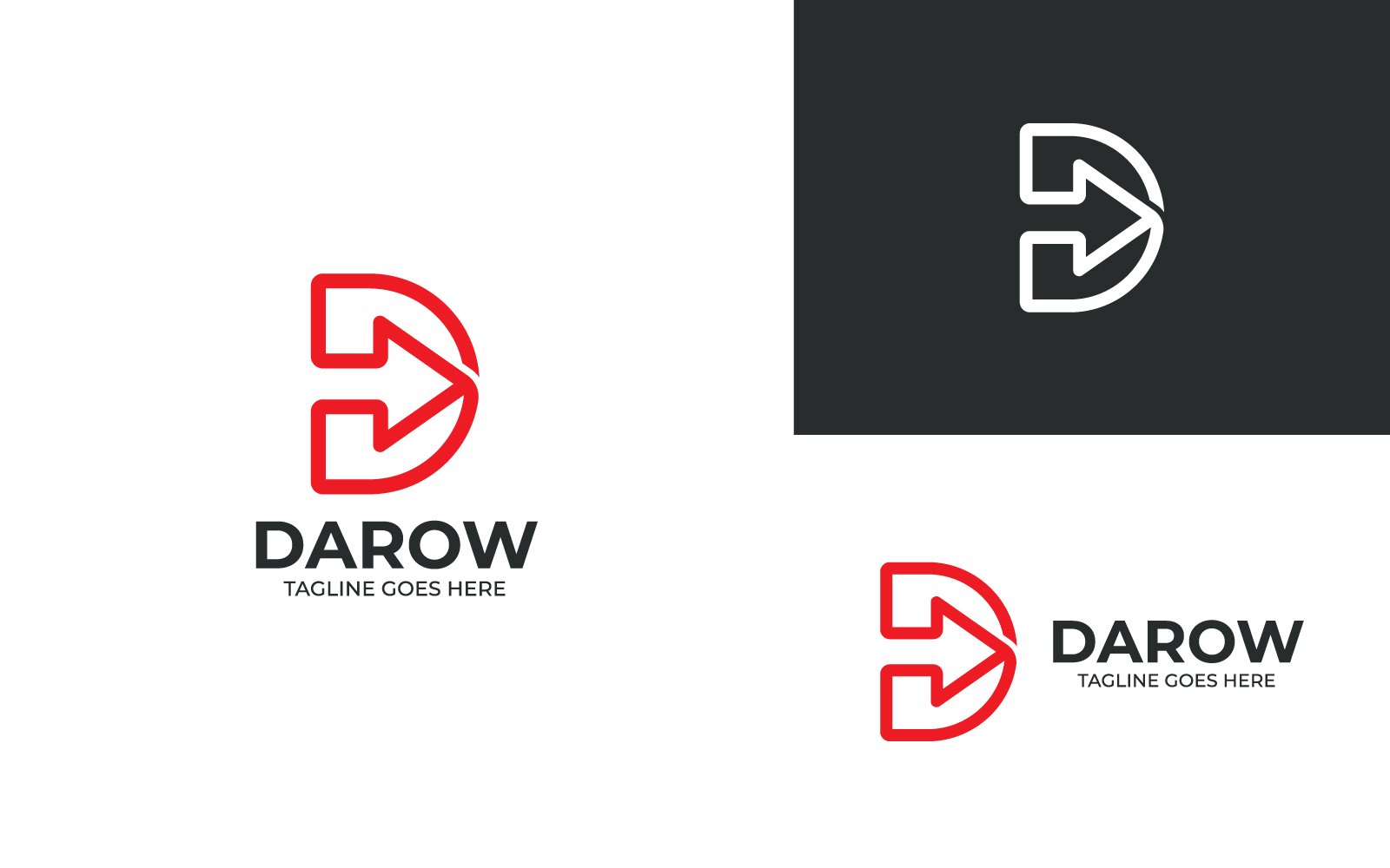 D Arrow Logo Design Template