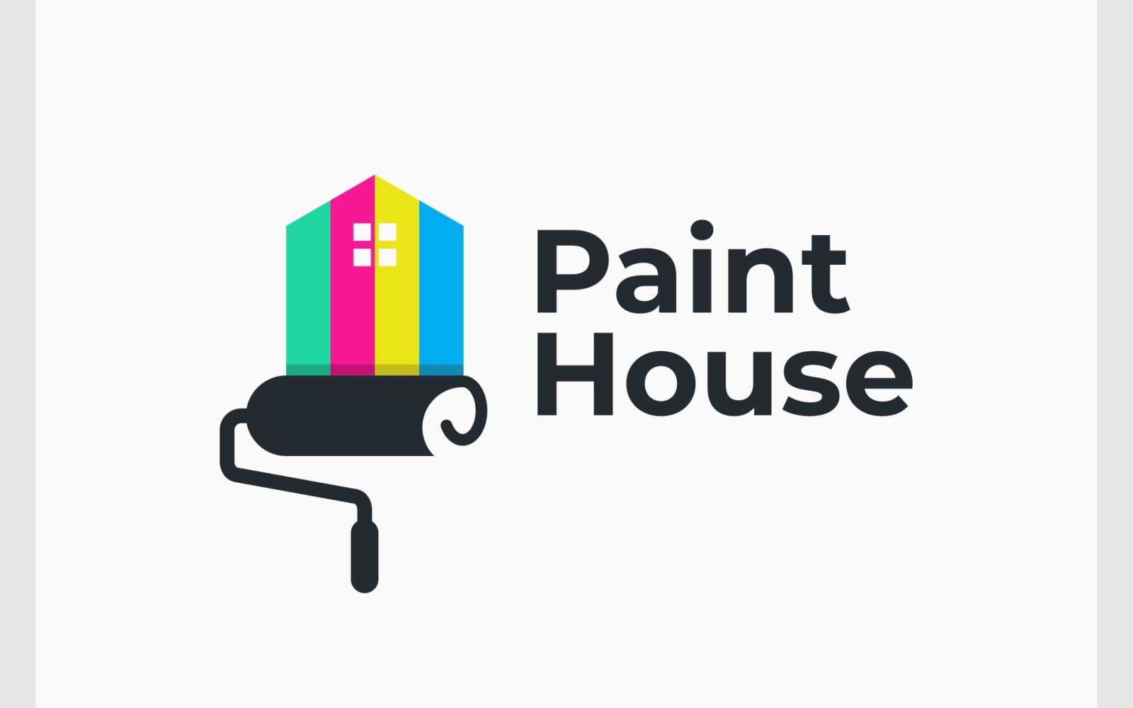 House Paint Roller Painter Logo