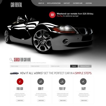 Rental Auto Responsive Website Templates 41070