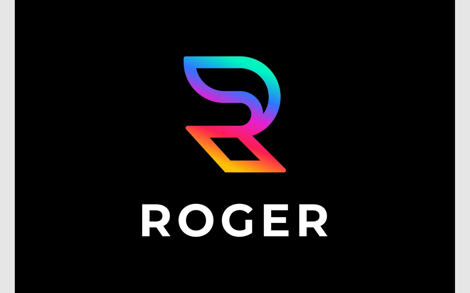 Letter R Modern Colorful Logo