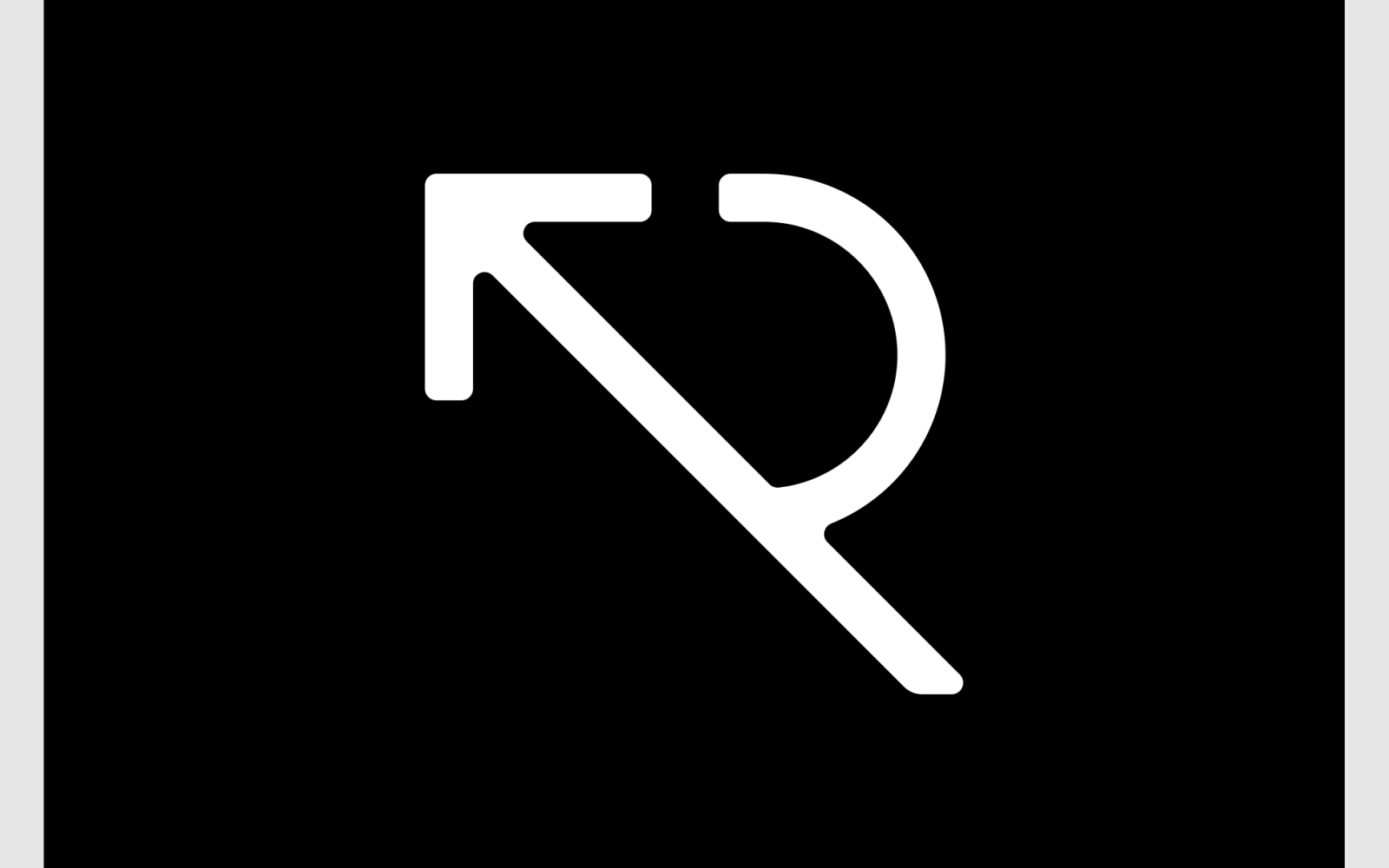 Letter R Arrow Cursor Simple Logo