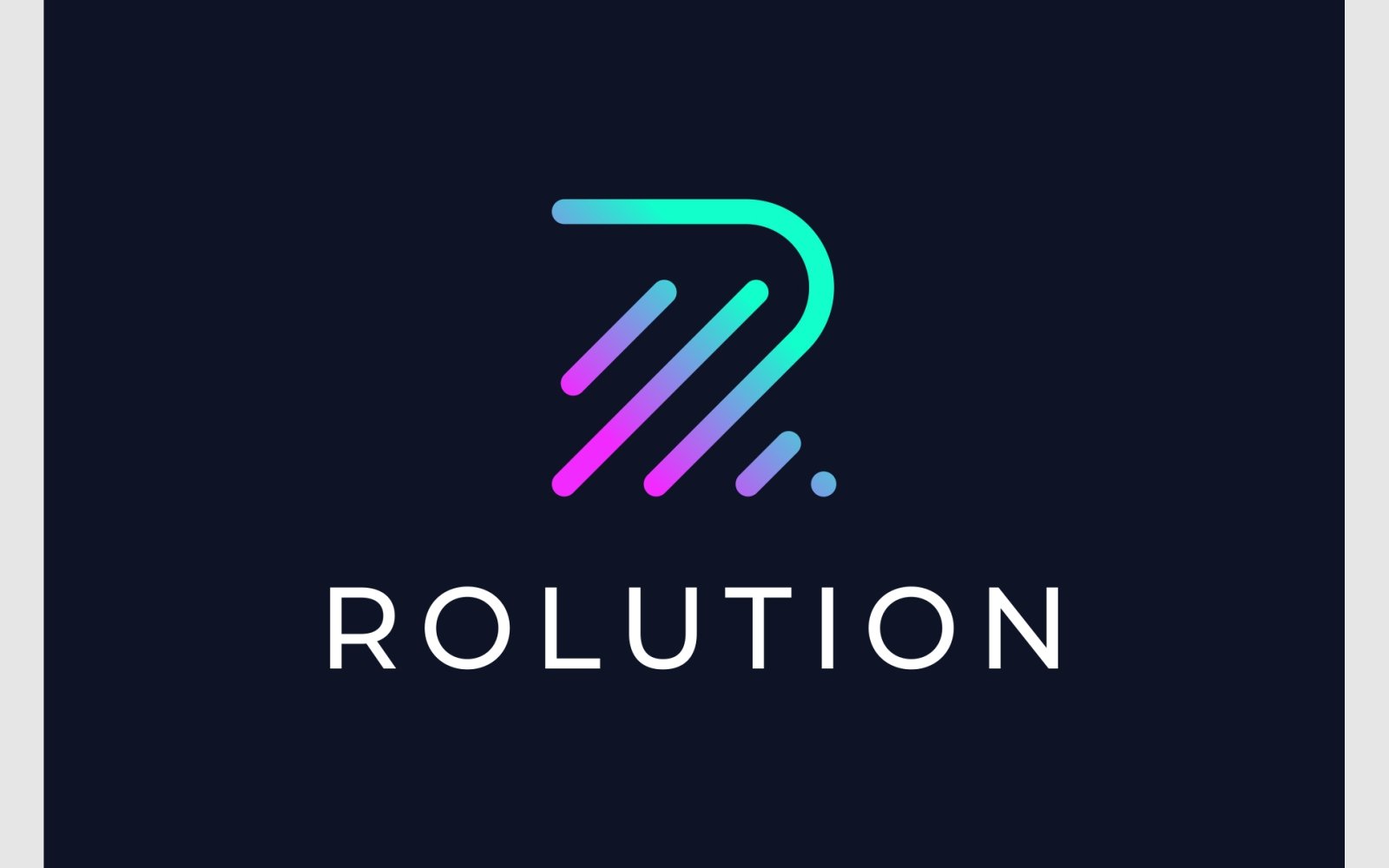 Letter R Solution Technology Digital Logo