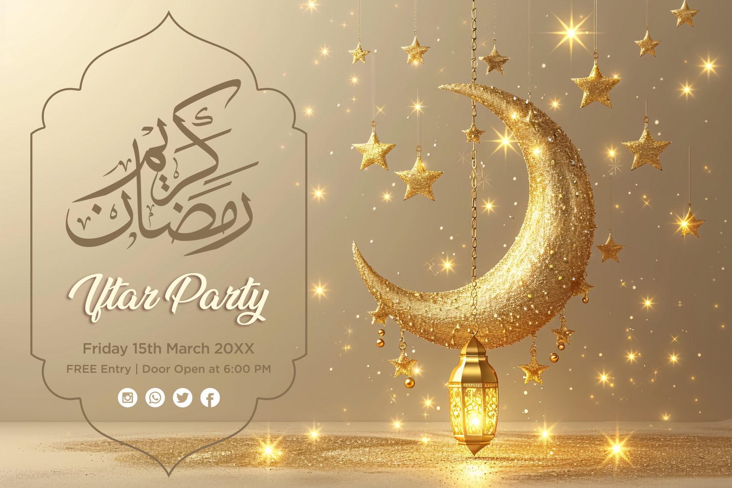 Ramadan Iftar Party Banner Design Template 51