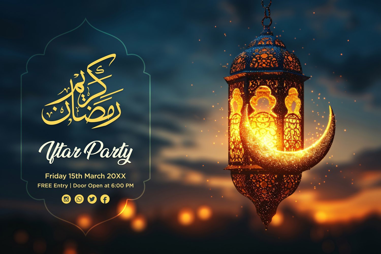 Ramadan Iftar Party Banner Design Template 86