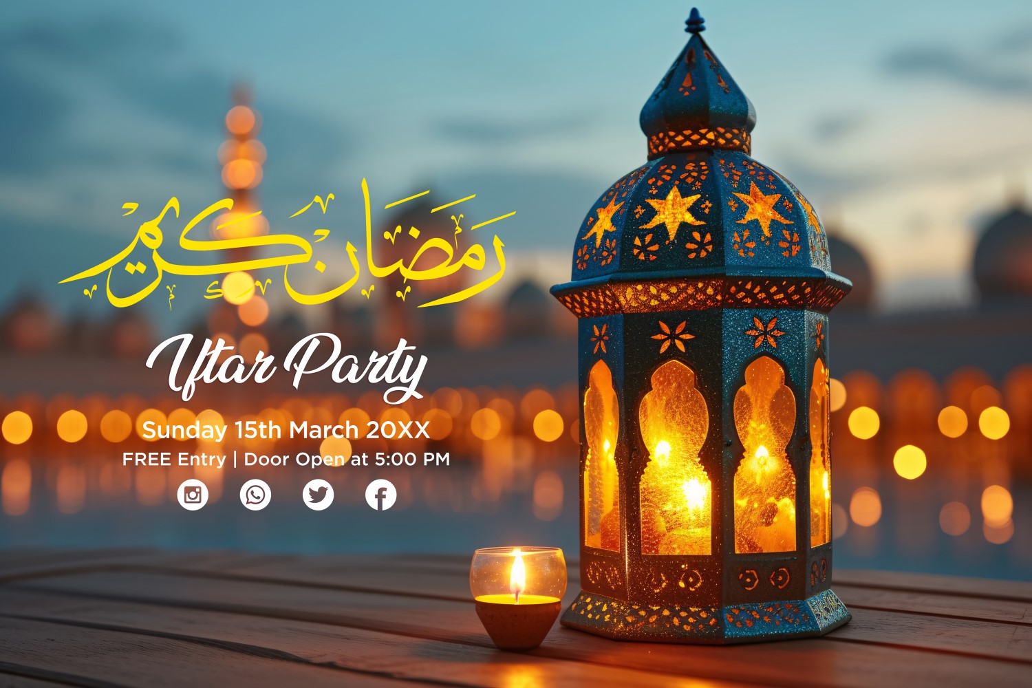 Ramadan Iftar Party Banner Design Template 109