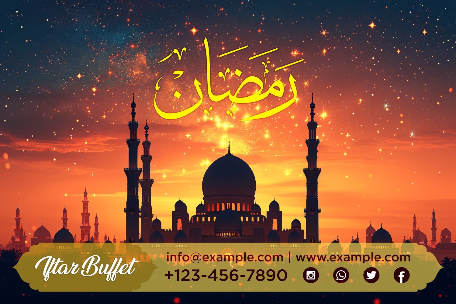 Ramadan Iftar Buffet Banner Design Template 120