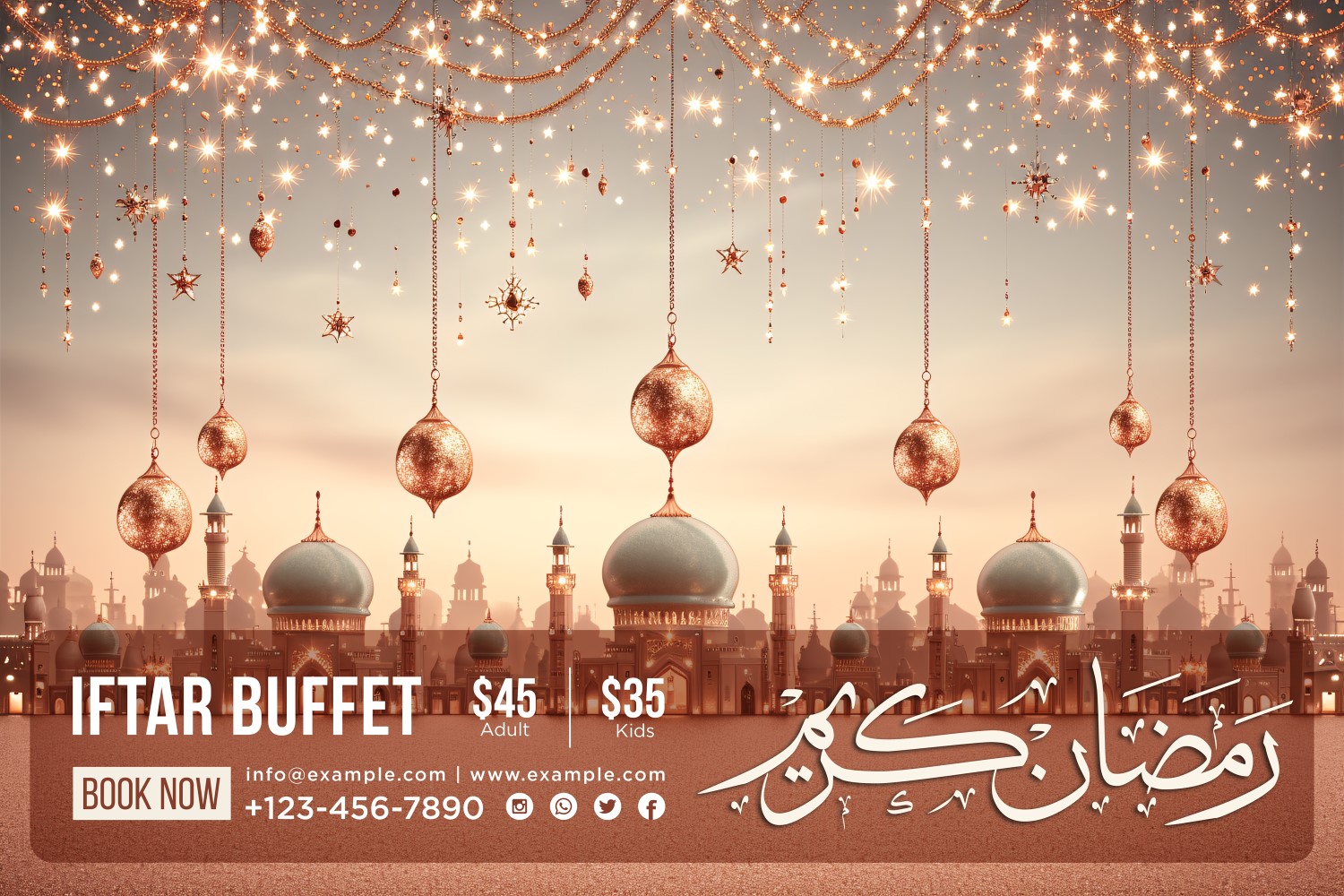 Ramadan Iftar Buffet Banner Design Template 130